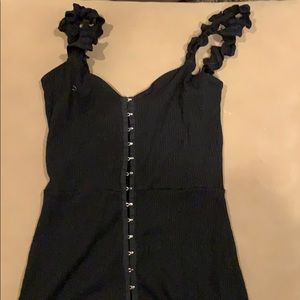 Reformation rib mini dress